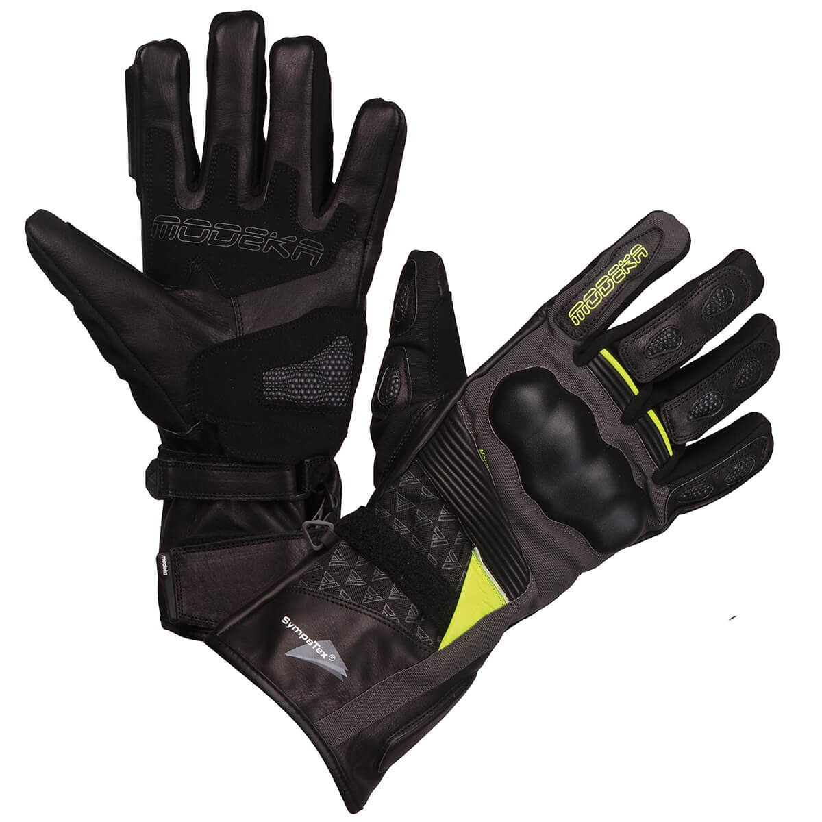 Image of EU Modeka Panamericana Noir Jaune Gants Taille 10