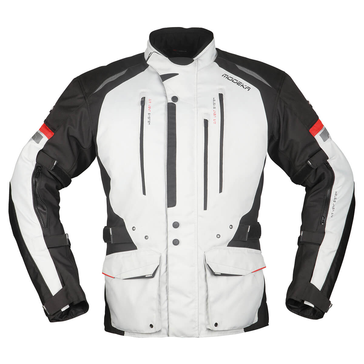 Image of EU Modeka Striker II Gris Noir Blouson Taille 4XL