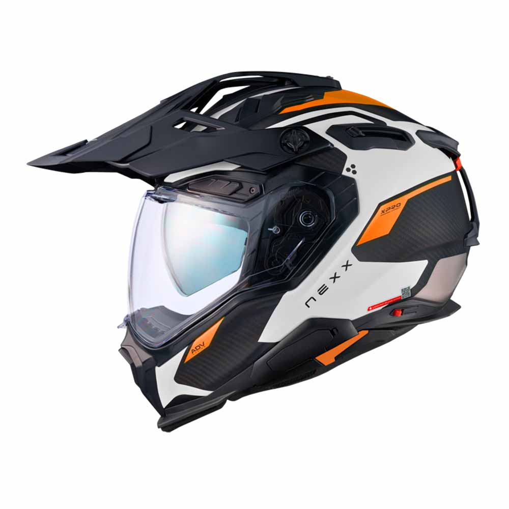 Image of EU Nexx XWED3 Keyo White Orange Matt Adventure Helmet Taille 2XL