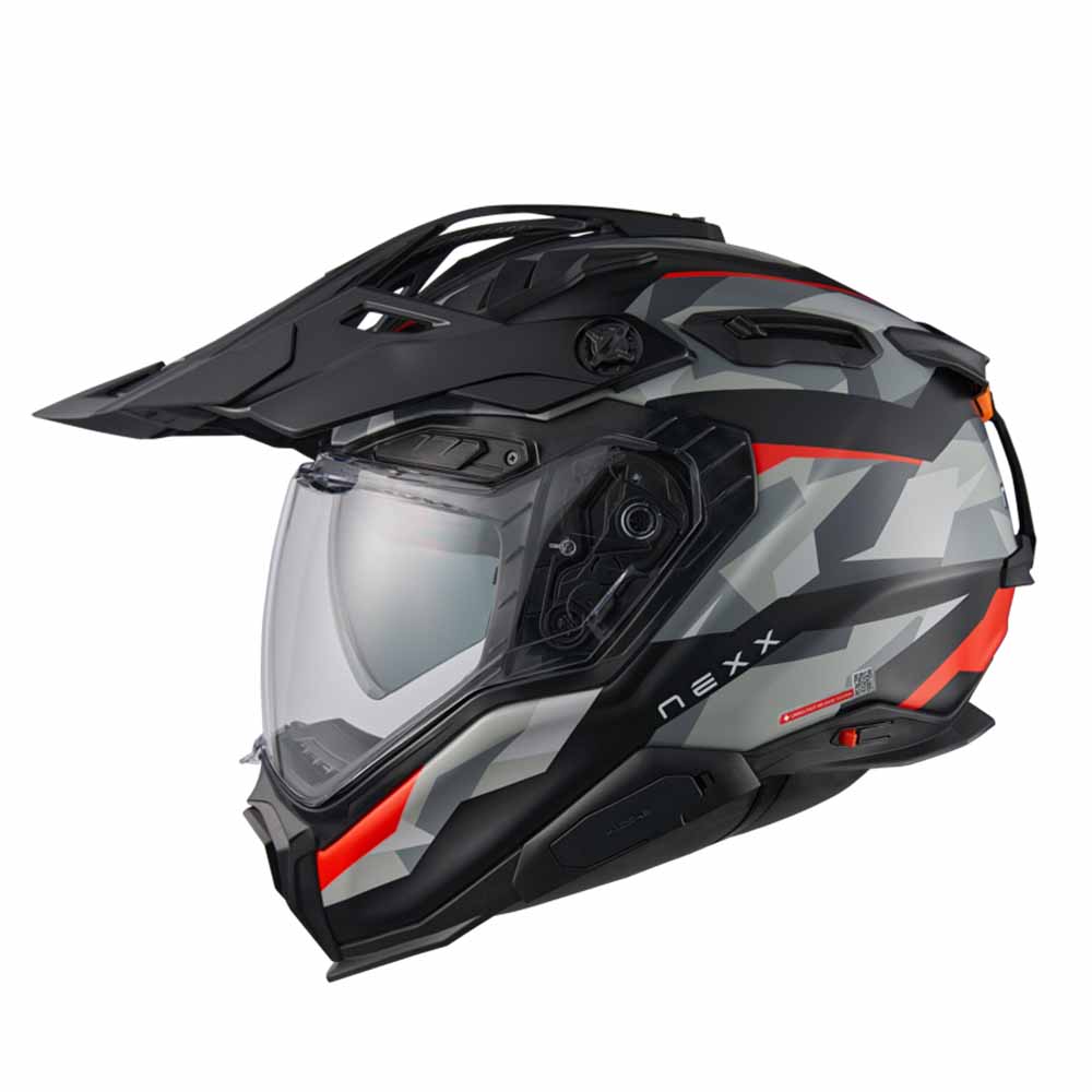 Image of EU Nexx XWED3 Trailmania Grey Red Matt Adventure Helmet Taille XL