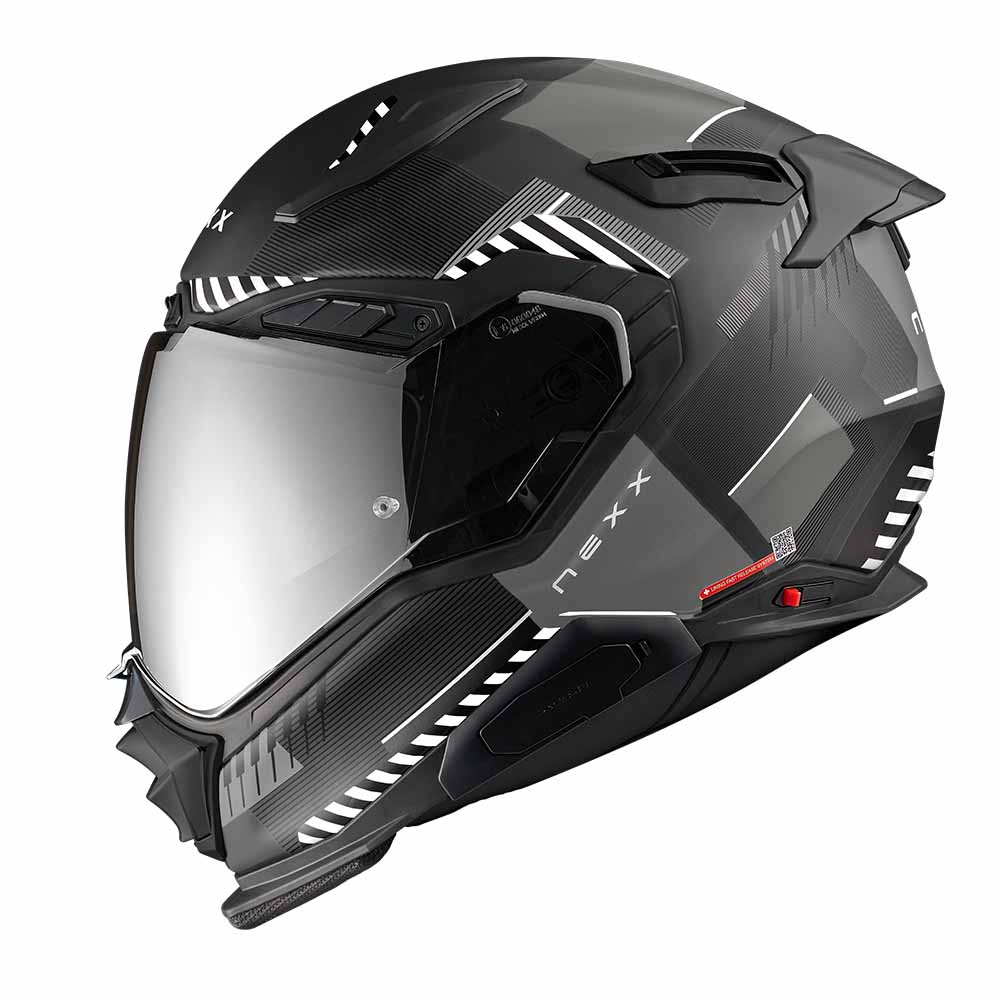 Image of EU Nexx XWST3 Fluence Black Silver Matt Full Face Helmet Taille S