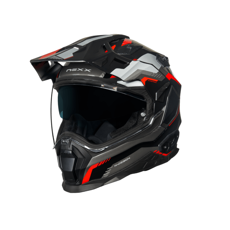 Image of EU Nexx XWed2 Columbus Rouge Gris Casque d'Aventure Taille S
