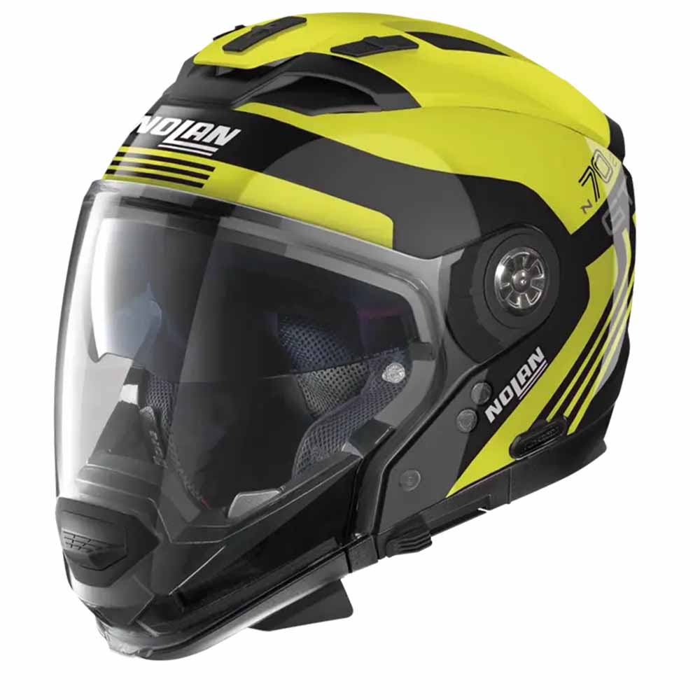 Image of EU Nolan N70-2 GT 06 Jetpack N-C065 Glossy Black Yellow Multi Helmet Taille S