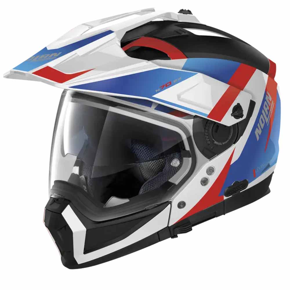 Image of EU Nolan N70-2 X 06 Skyfall N-C 060 Metal White Red Blue Multi Helmet Taille M
