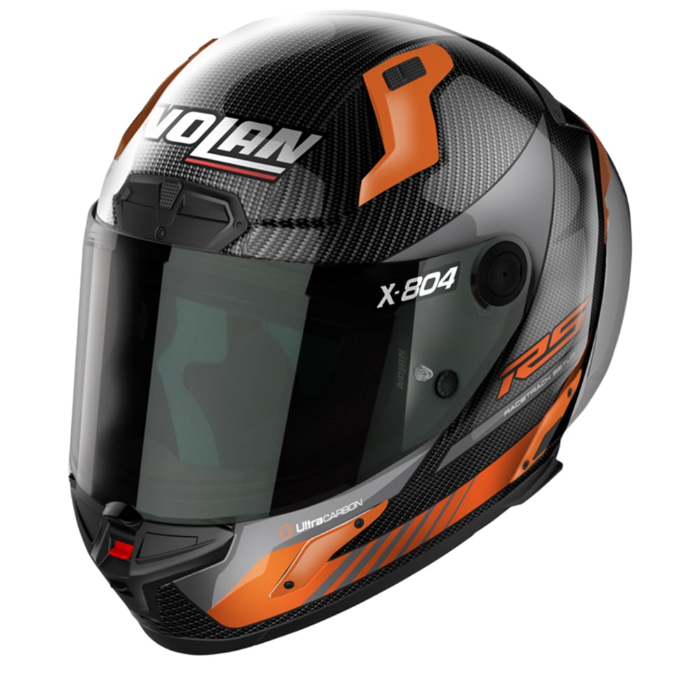 Image of EU Nolan X-804 RS Ultra Carbon Hot Lap 014 Carbon Orange Full Face Helmet Taille M