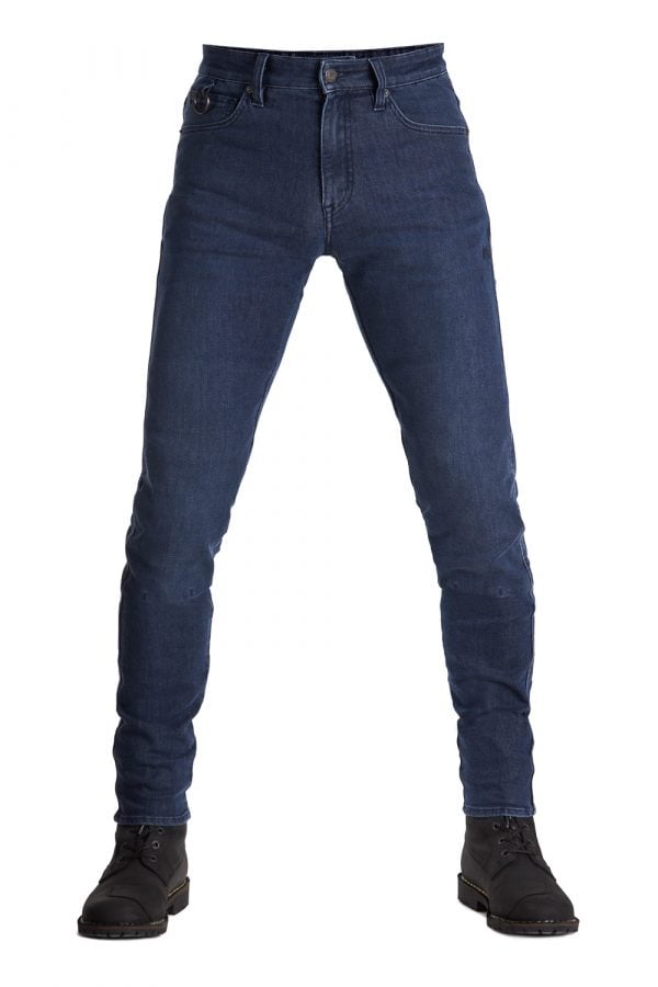 Image of EU Pando Moto Robby Cor Sk Men'S Slim-Fit Cordura Bleu Pantalon Taille W30/L34