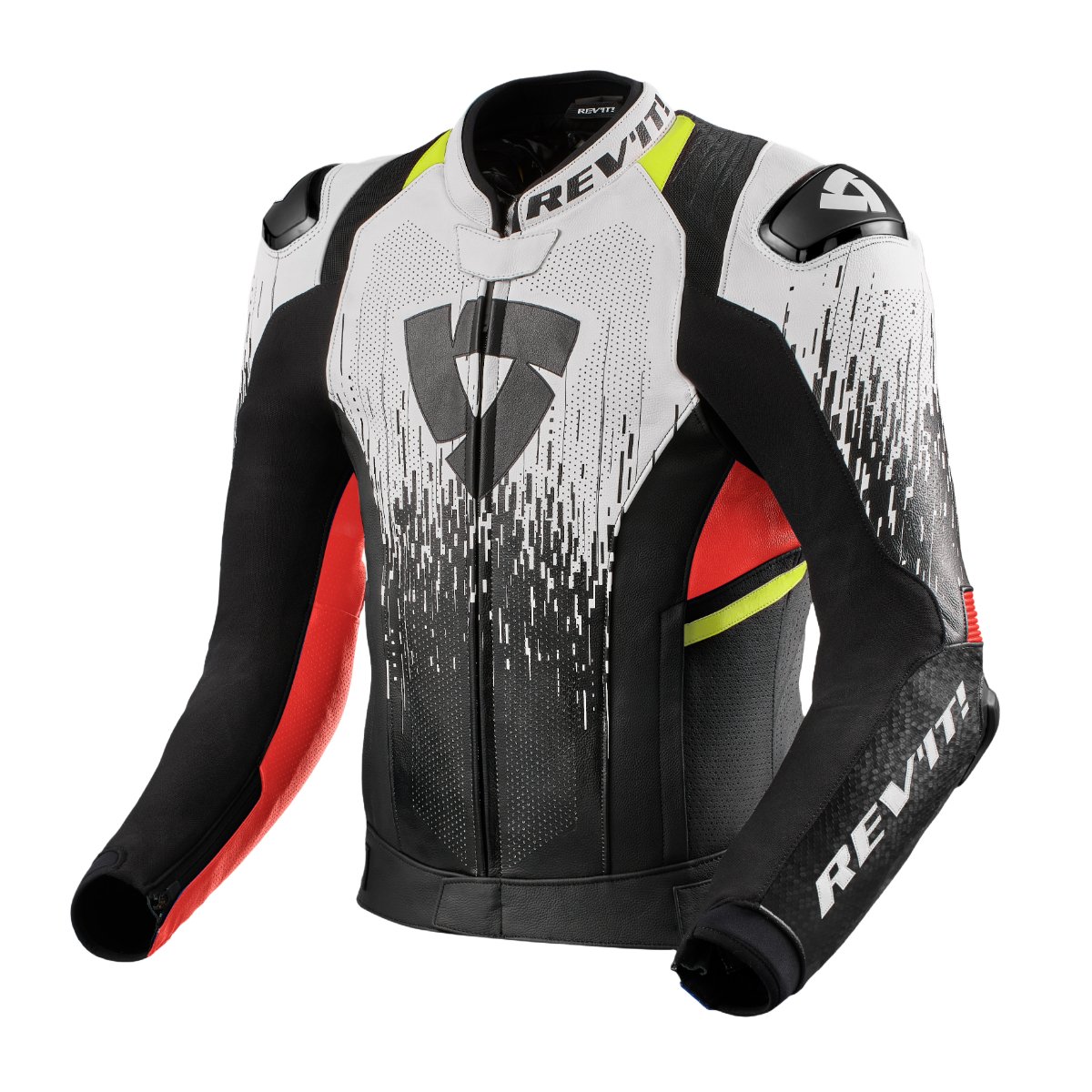 Image of EU REV'IT! Quantum 2 Pro Air Jacket White Neon Red Taille 52