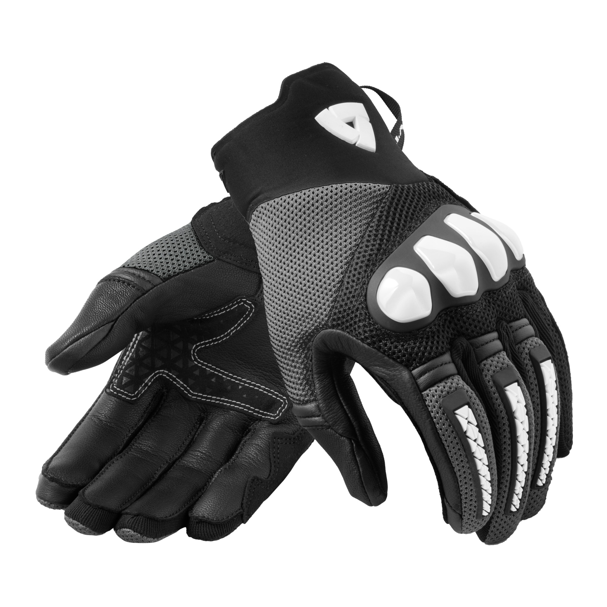 Image of EU REV'IT! Speedart Air Noir Blanc Gants Taille 3XL