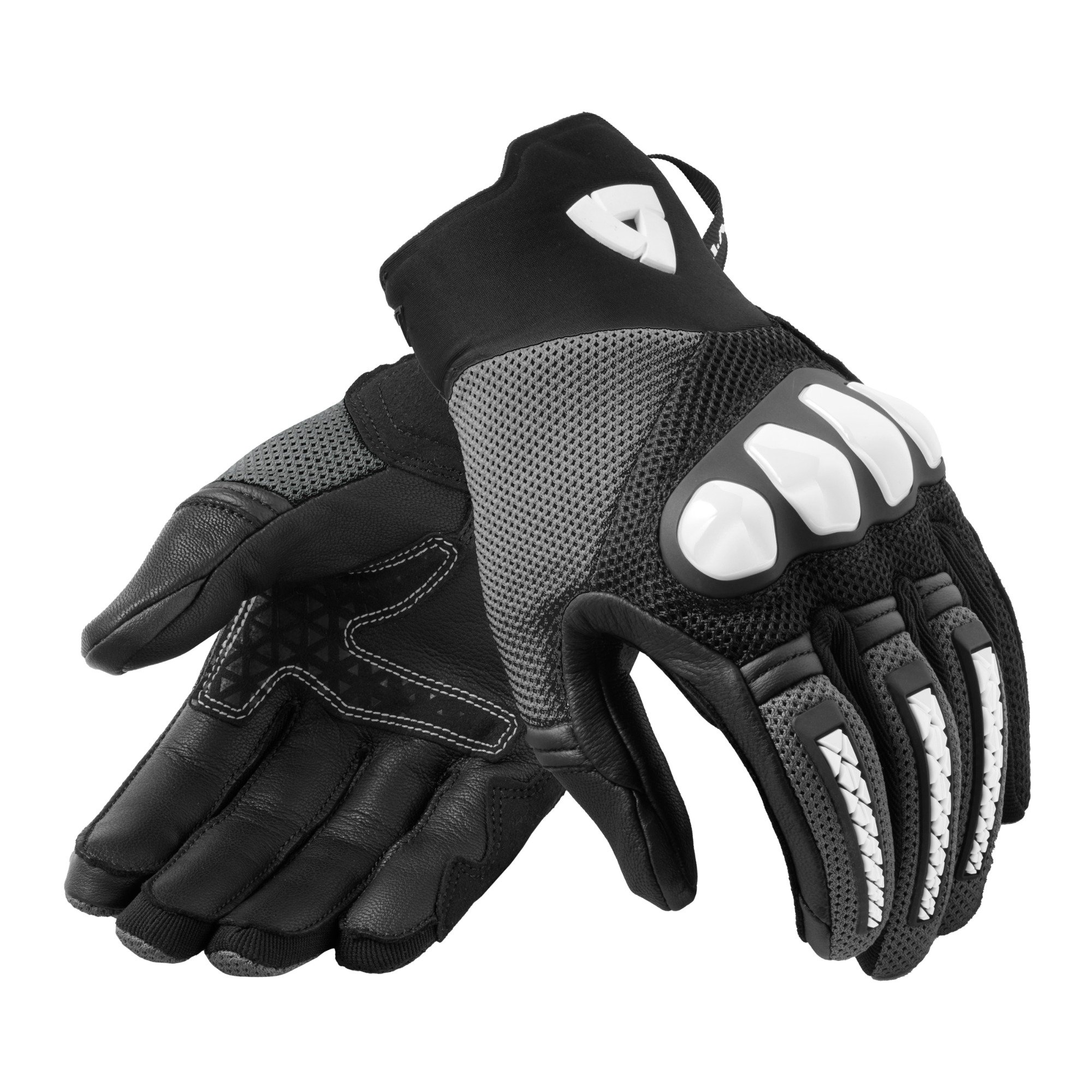 Image of EU REV'IT! Speedart Air Noir Blanc Gants Taille S