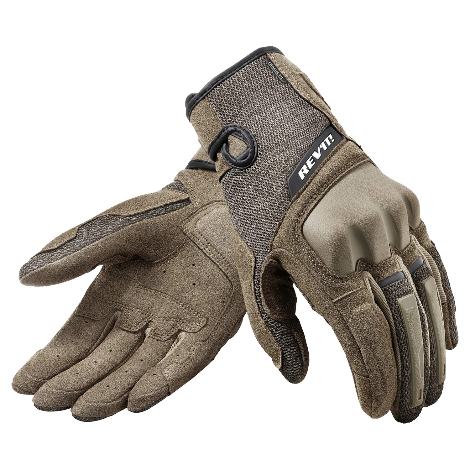 Image of EU REV'IT! Volcano Ladies Sand Noir Gants Taille L