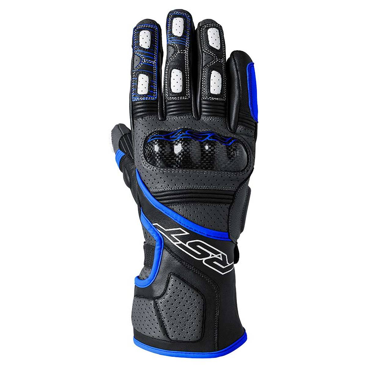 Image of EU RST Fulcrum Gloves Grey Blue Black Taille 10