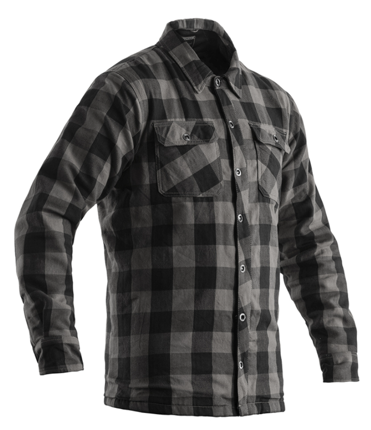 Image of EU RST Lumberjack Ce Mens Textile Shirt Dark Gris Blouson Taille 42