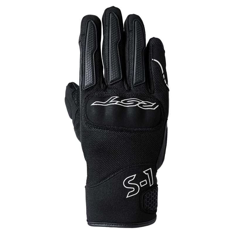 Image of EU RST S1 Mesh Ce Mens Glove Noir Noir Blanc Gants Taille 10