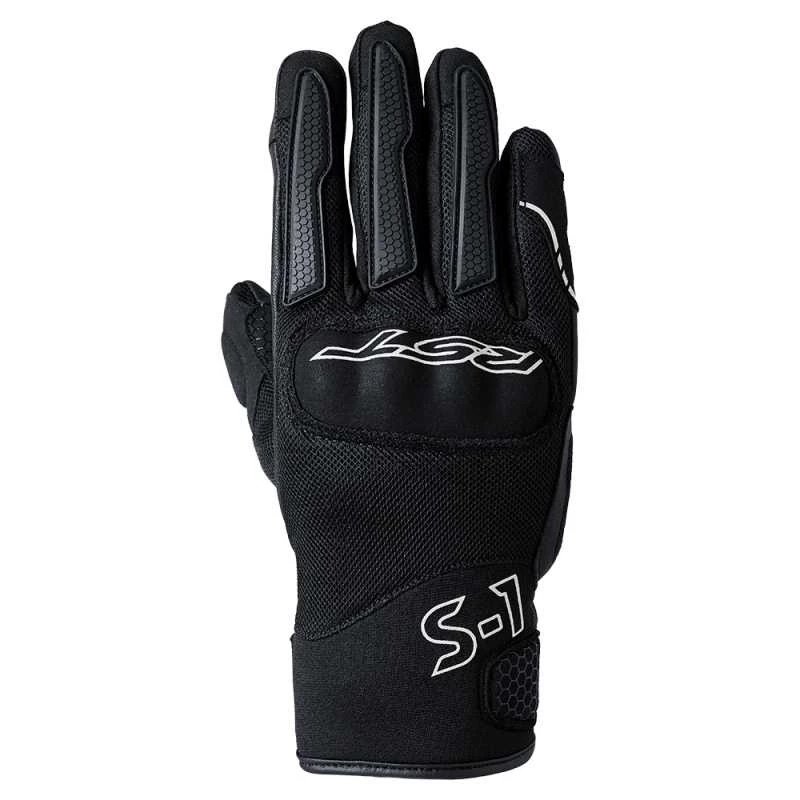 Image of EU RST S1 Mesh Ce Mens Glove Noir Noir Blanc Gants Taille 11
