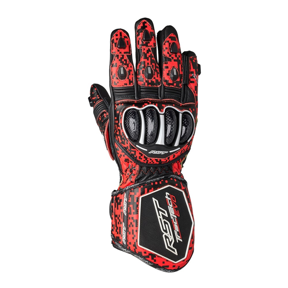 Image of EU RST Tractech Evo 4 Gloves Fluo Red Black Taille M