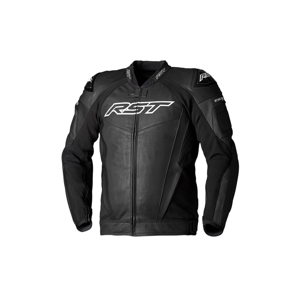 Image of EU RST Tractech Evo 5 Black Black Black Leather Jacket Taille 50