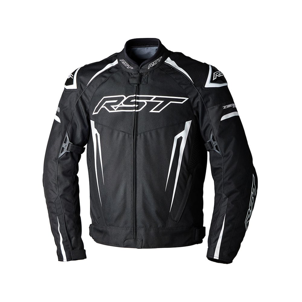 Image of EU RST Tractech Evo 5 Textile Jacket Black White Black Taille 52