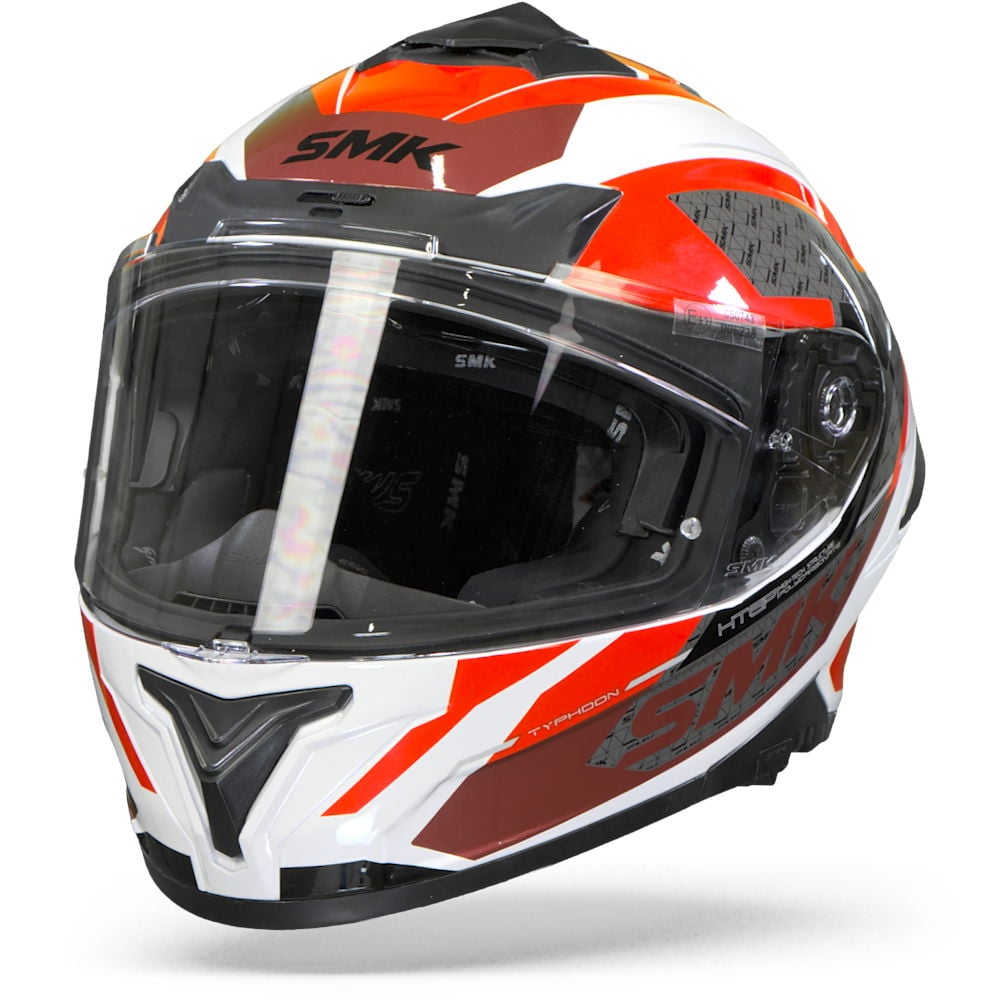 Image of EU SMK Typhoon RD1 Blanc Rouge Casque Intégral Taille S