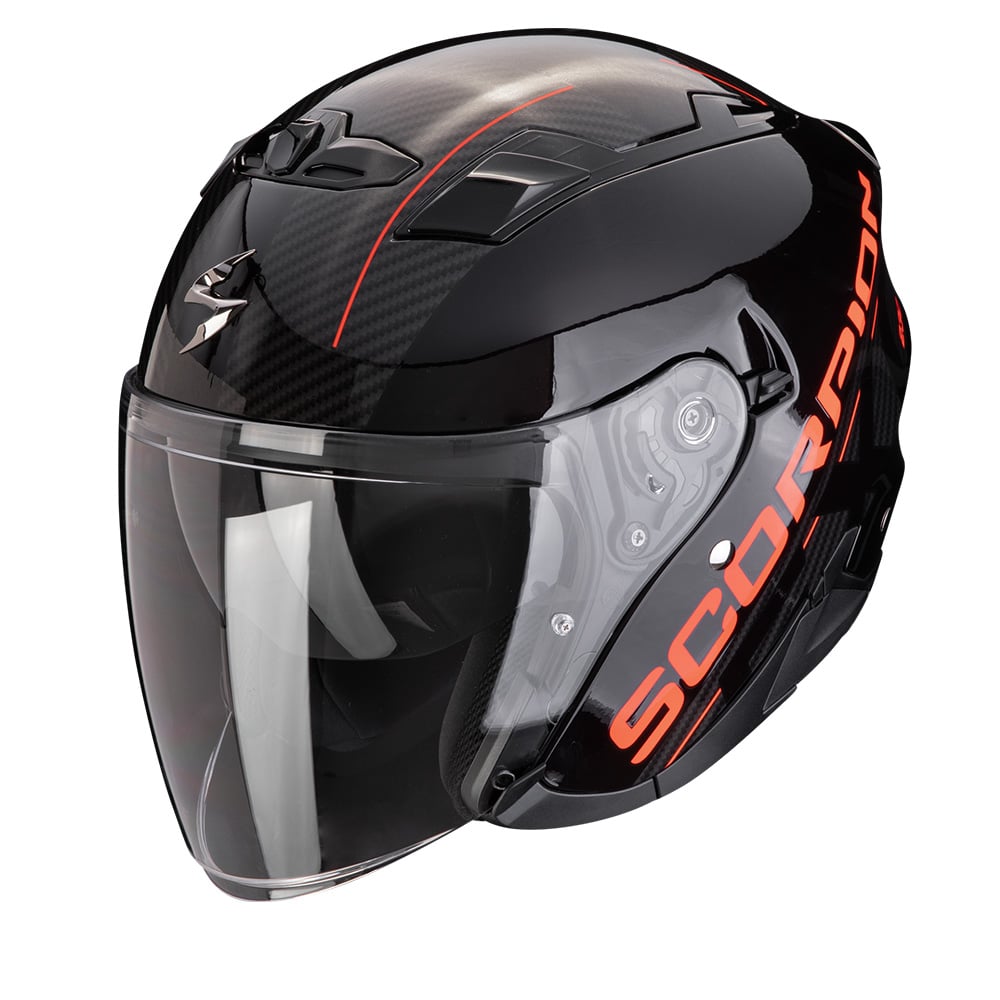 Image of EU Scorpion EXO-230 QR Black Red Jet Helmet Taille L