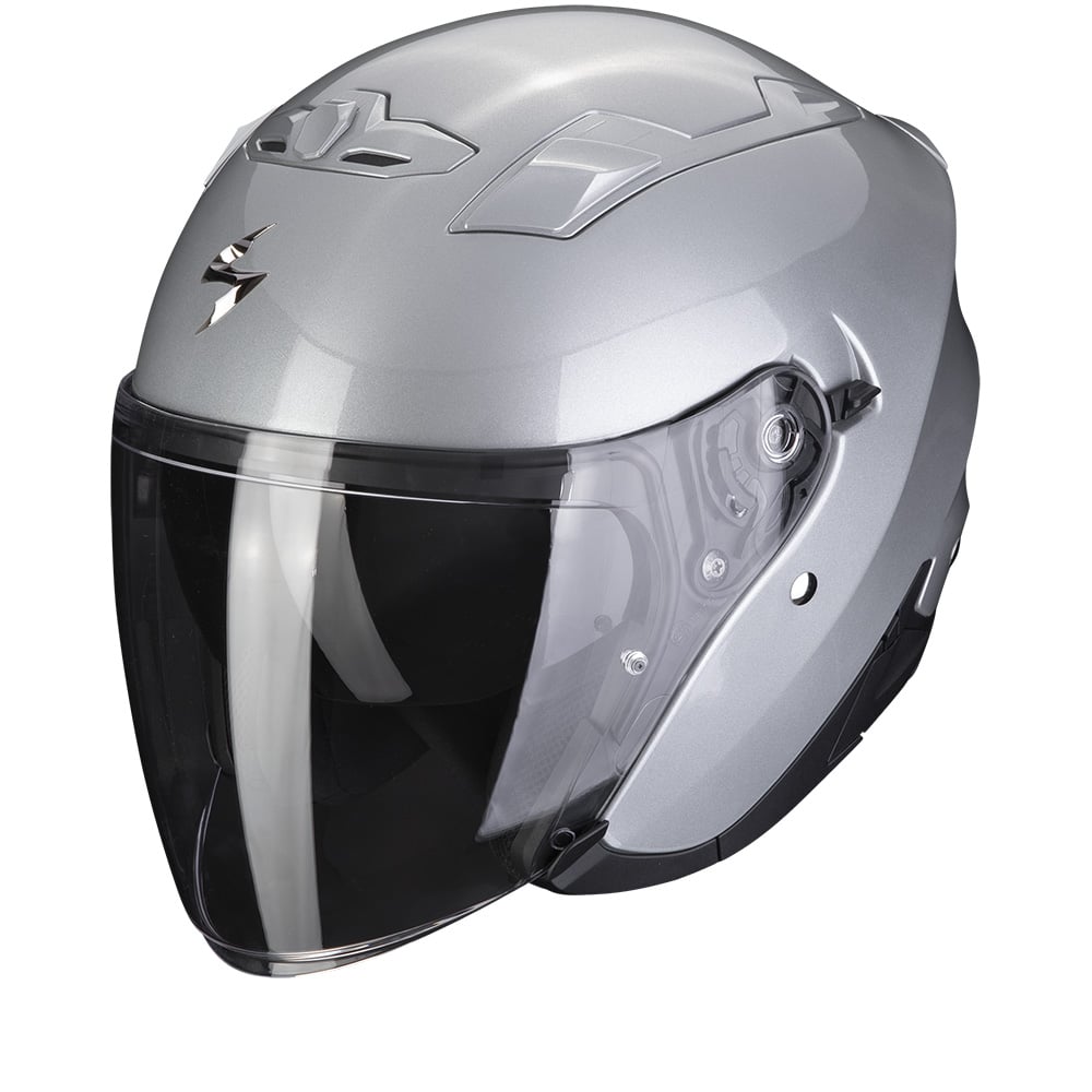 Image of EU Scorpion EXO-230 Solid Argent Casque Jet Taille 2XL