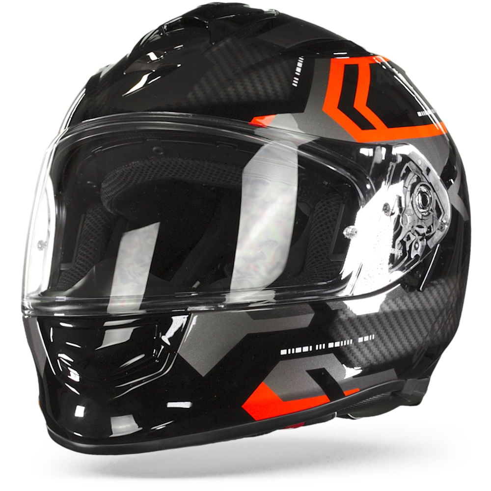 Image of EU Scorpion EXO-491 Spin Noir Rouge Casque Intégral Taille 2XL