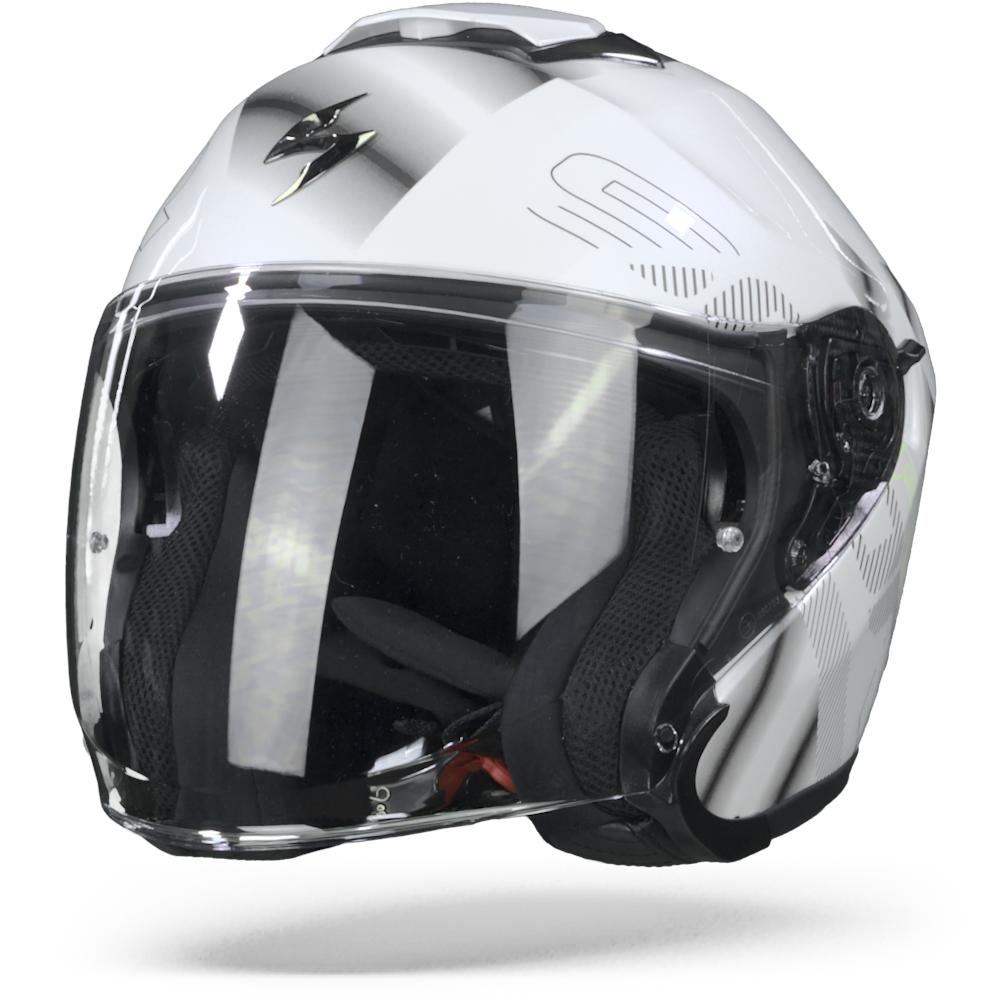 Image of EU Scorpion EXO-S1 Gravity Pearl Blanc Argent Casque Jet Taille 2XL