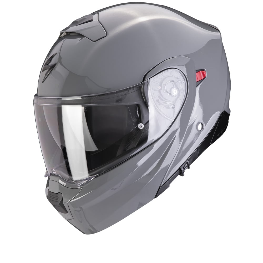 Image of EU Scorpion Exo-930 Evo Solid Gris Cement Casque Modulable Taille XS