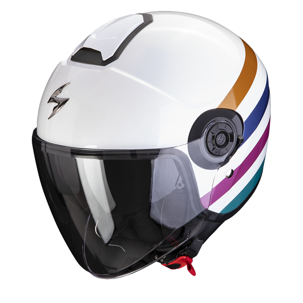 Image of EU Scorpion Exo-City II Bee White-Green-Or Casque Jet Taille 2XL