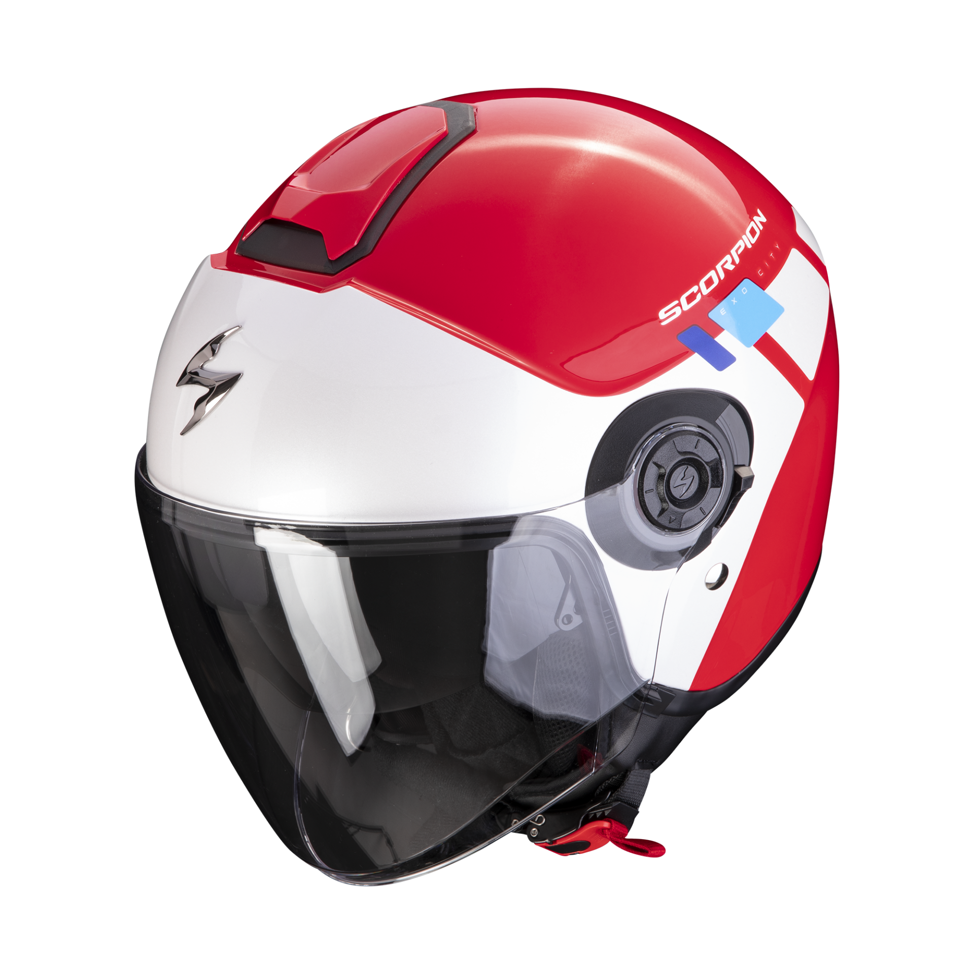 Image of EU Scorpion Exo-City II Mall Red-White-Blue Casque Jet Taille 2XL