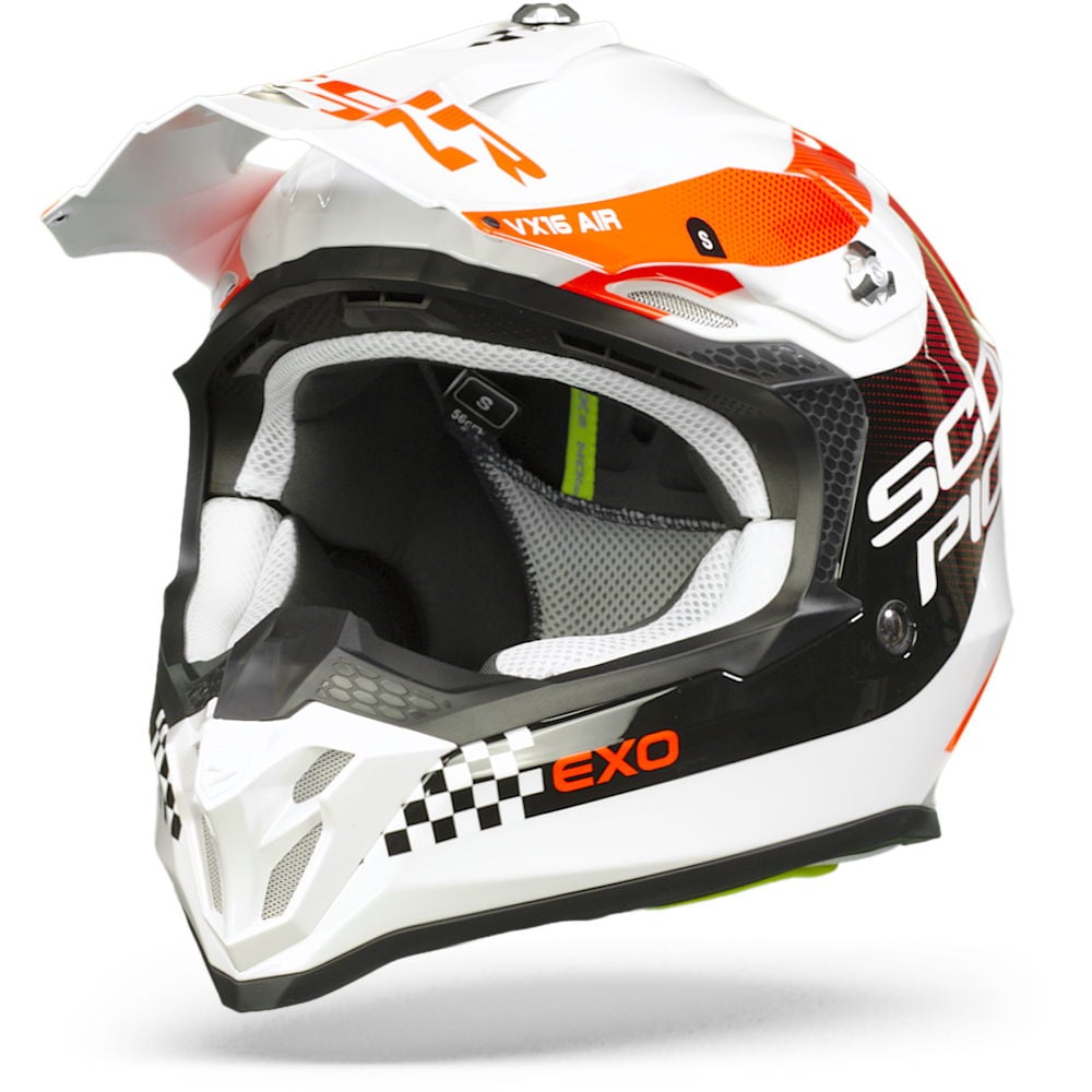 Image of EU Scorpion VX-16 Air Soul White-Red Casque Cross Taille XL