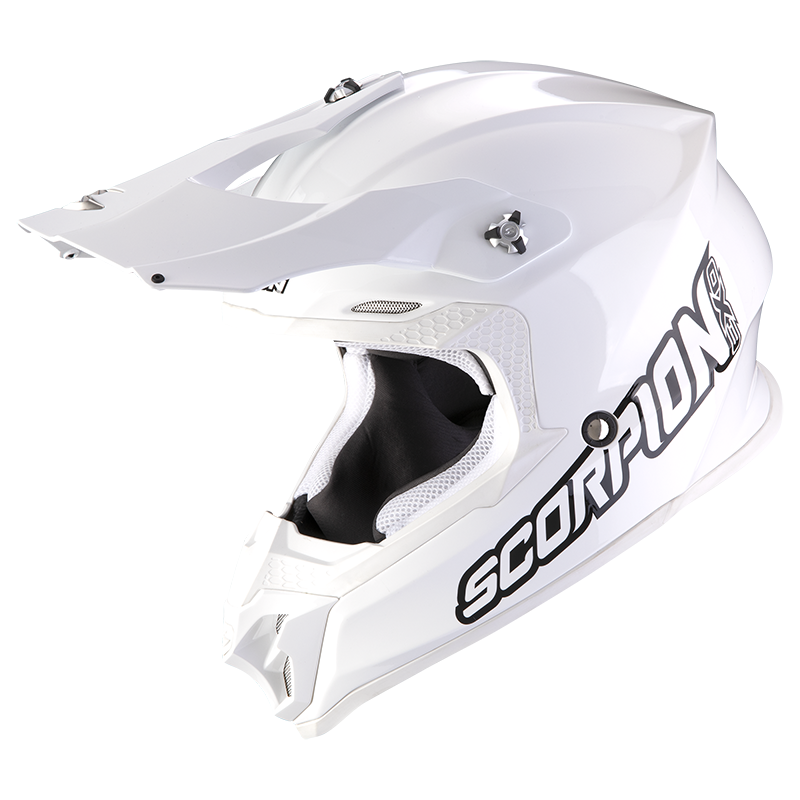 Image of EU Scorpion VX-16 Evo Air Solid White-White Casque Cross Taille 2XL