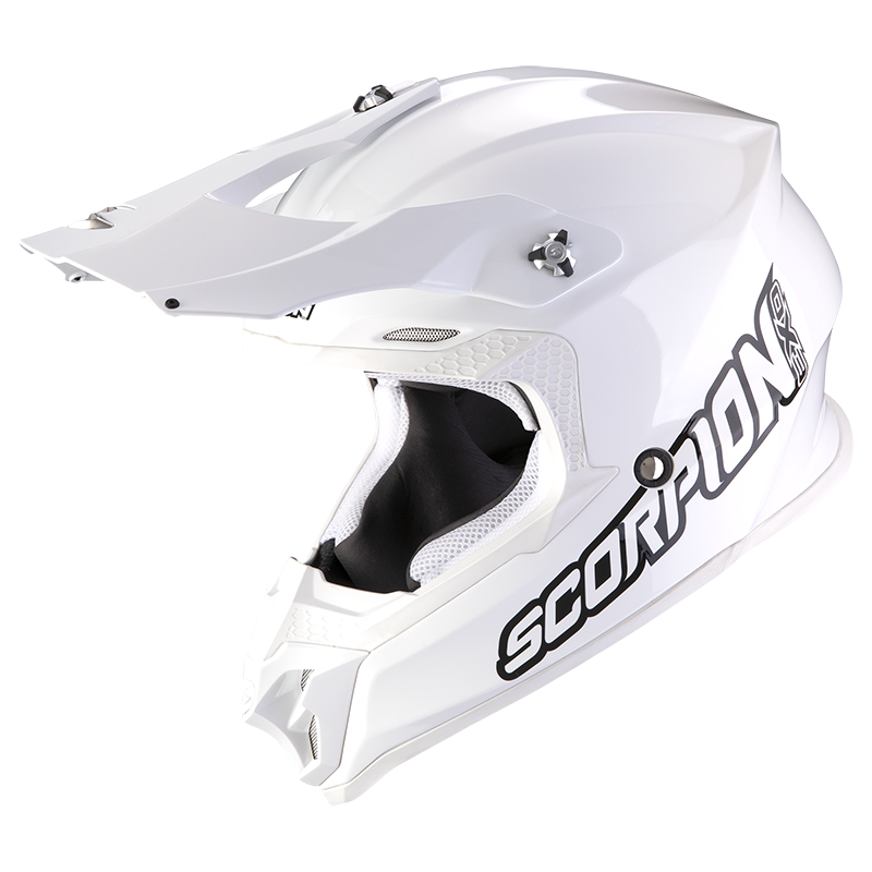 Image of EU Scorpion VX-16 Evo Air Solid White-White Casque Cross Taille XS