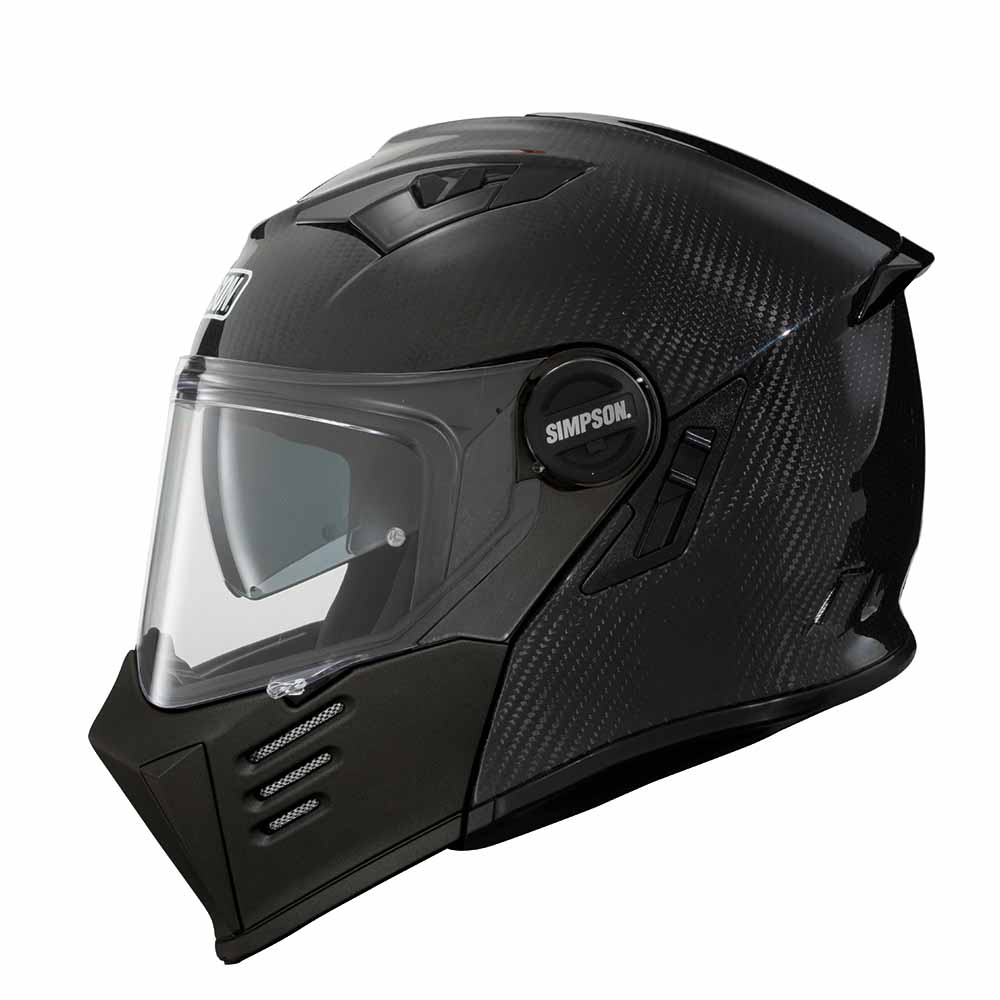Image of EU Simpson Darksome Carbon ECE2206 Modular Helmet Taille L