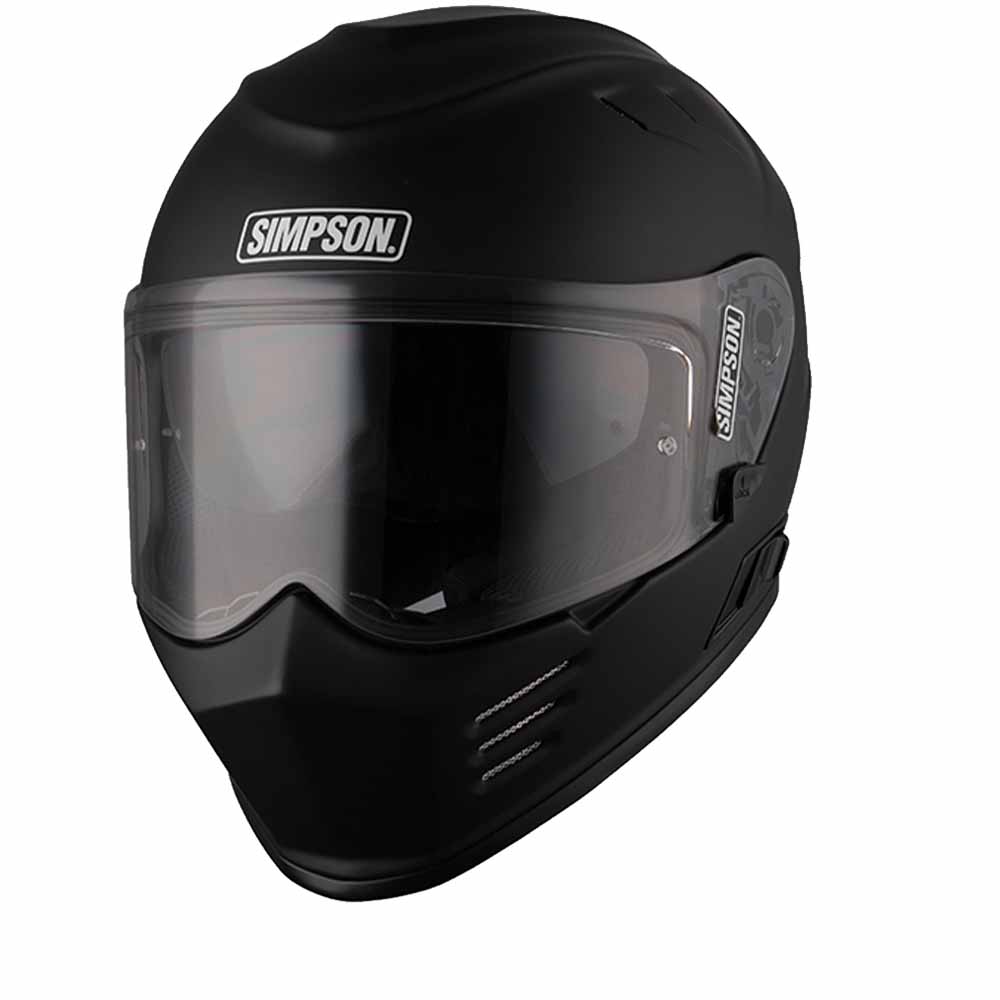 Image of EU Simpson Venom Matt Black ECE2206 Full Face Helmet Taille L