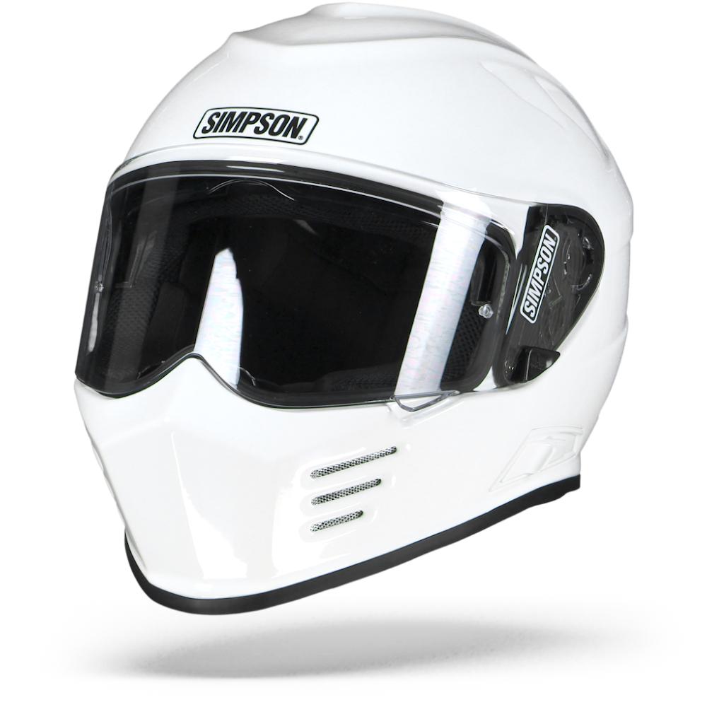 Image of EU Simpson Venom Solid Blanc Casque Intégral Taille XS