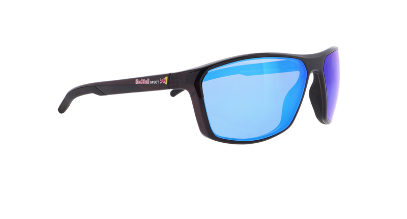 Image of EU Spect Red Bull Raze Sunglasses X'Tal Black Smoke Blue Mirror Pol Taille