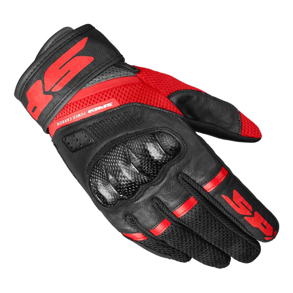 Image of EU Spidi Power Carbon Gloves Red Taille XL