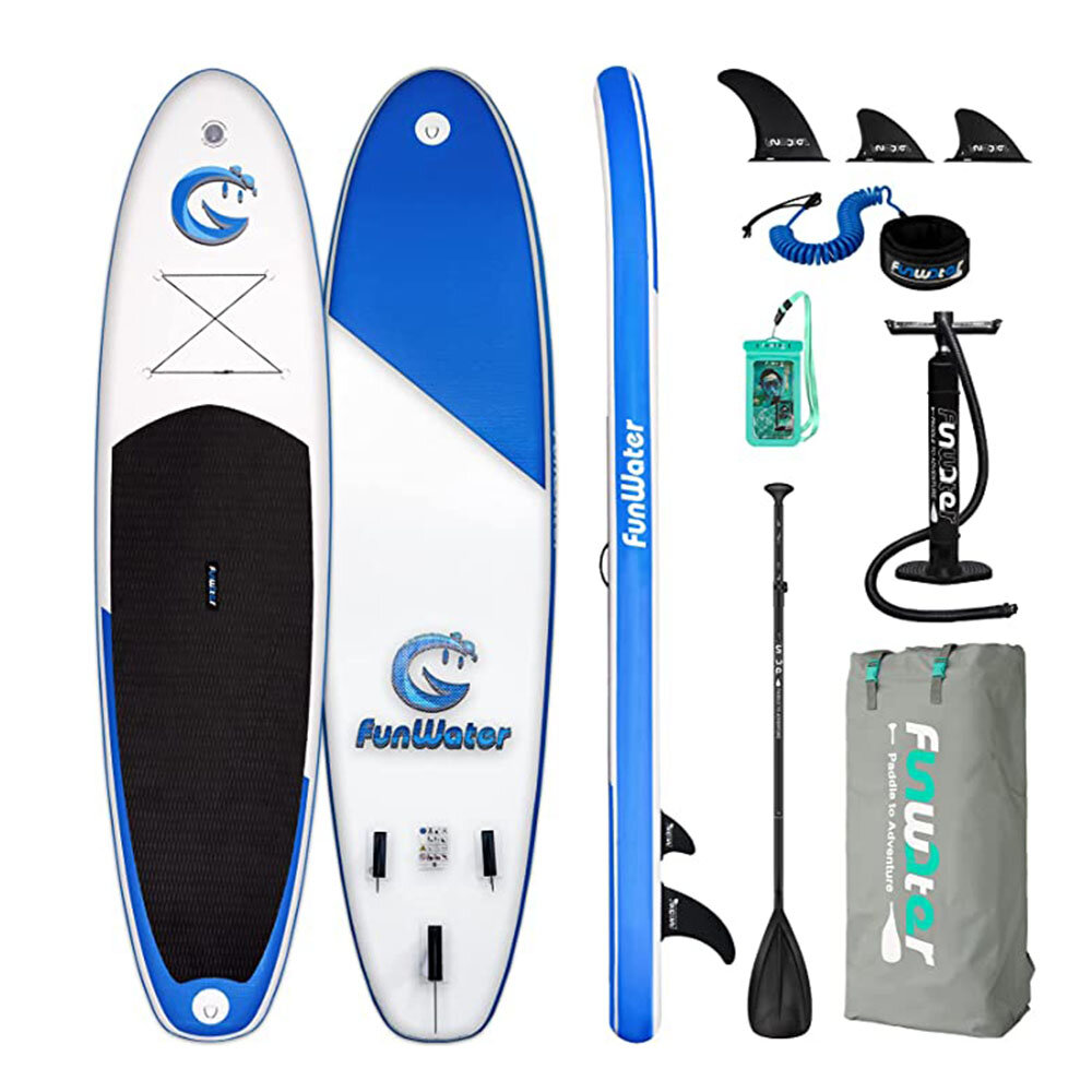 Image of [EU/US Direct] FunWater Inflatable Stand Up Paddle Board 335 x 82 x 15 cm 150KG Max Load Bearing Complete Accessories In