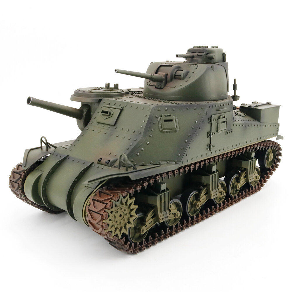 Image of EXBONZAI 1/16 24ghz RC Tank RTR Hand Made Simulation Full Metal W/light & Sound 360 Degree Turret Rotation Remote Contr