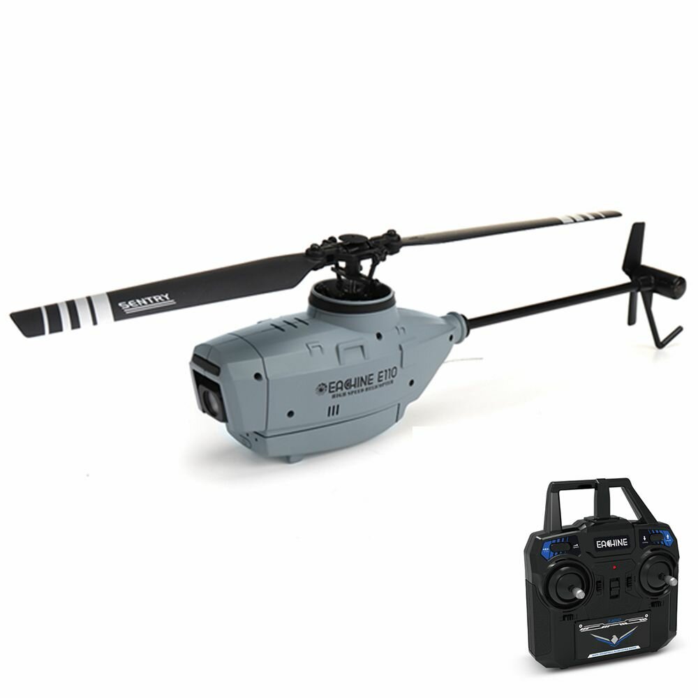 Image of Eachine E110 24G 4CH 6-Axis Gyro 720P Camera Optical Flow Localization Flybarless Scale RC Helicopter RTF