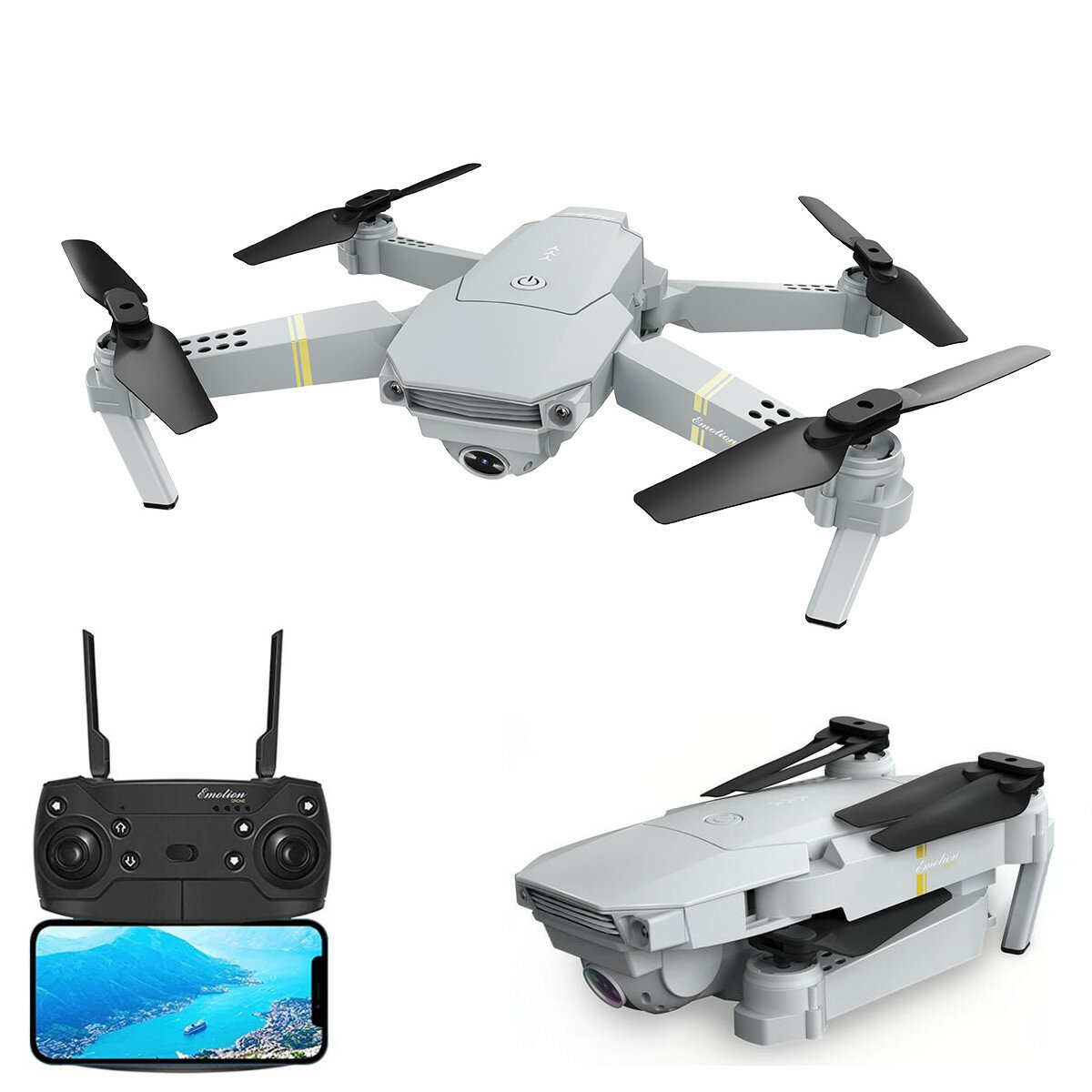 Image of Eachine E58 PRO WIFI FPV With 120° FOV 1080P HD Camera Adjustment Angle High Hold Mode Foldable RC Drone Quadcopter RTF