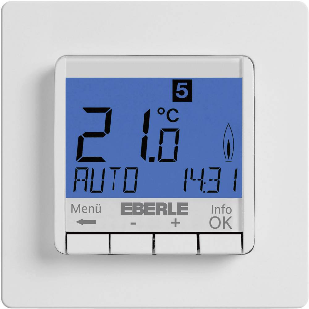 Image of Eberle 527 8103 55 100 FIT-3R Indoor thermostat Flush mount 7 day mode Room temperature control without sensor (R) 1