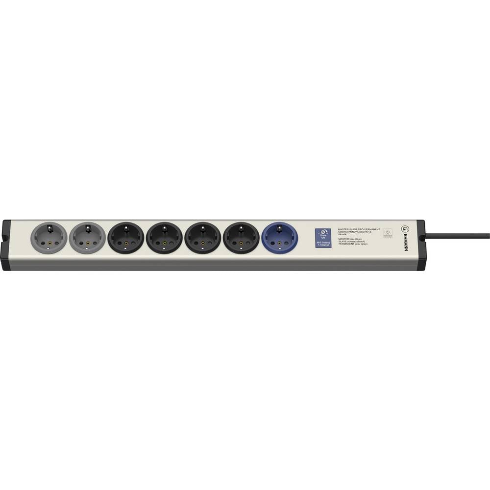 Image of Ehmann 0615x00078001 Smart power strips (Master-Slave strips) Aluminium (anodised) Black PG connector 1 pc(s)