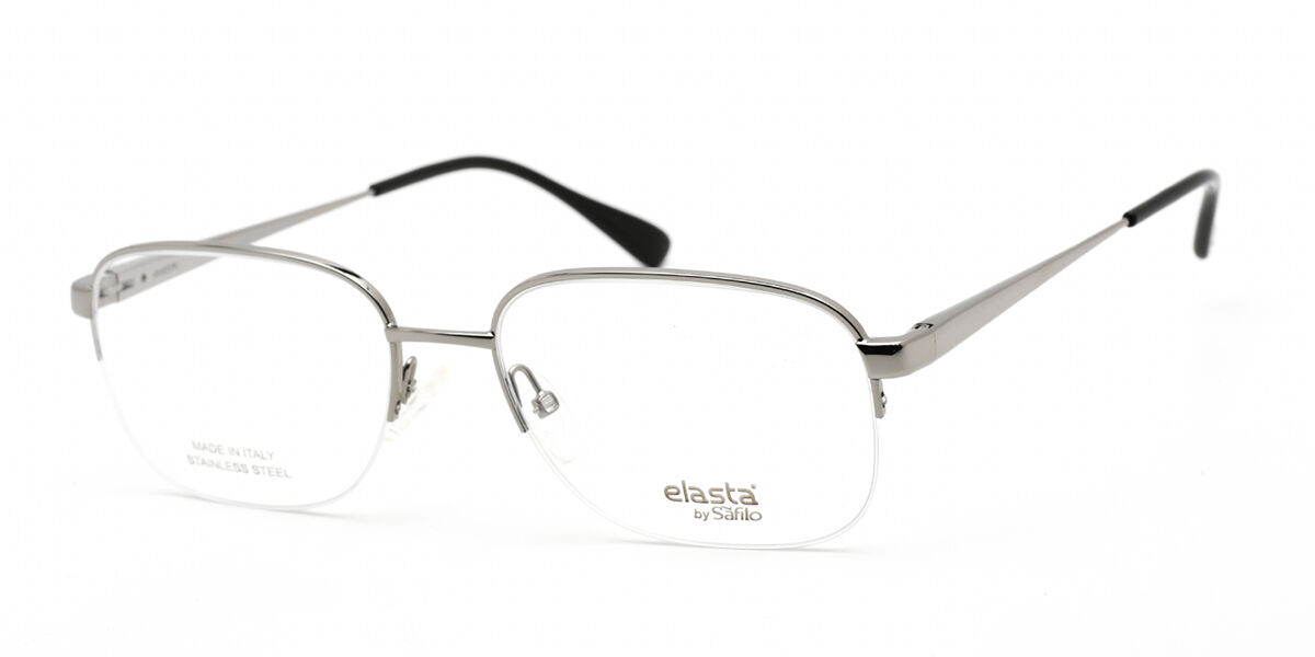 Image of Elasta E 7238 06LB Óculos de Grau Prata Masculino BRLPT