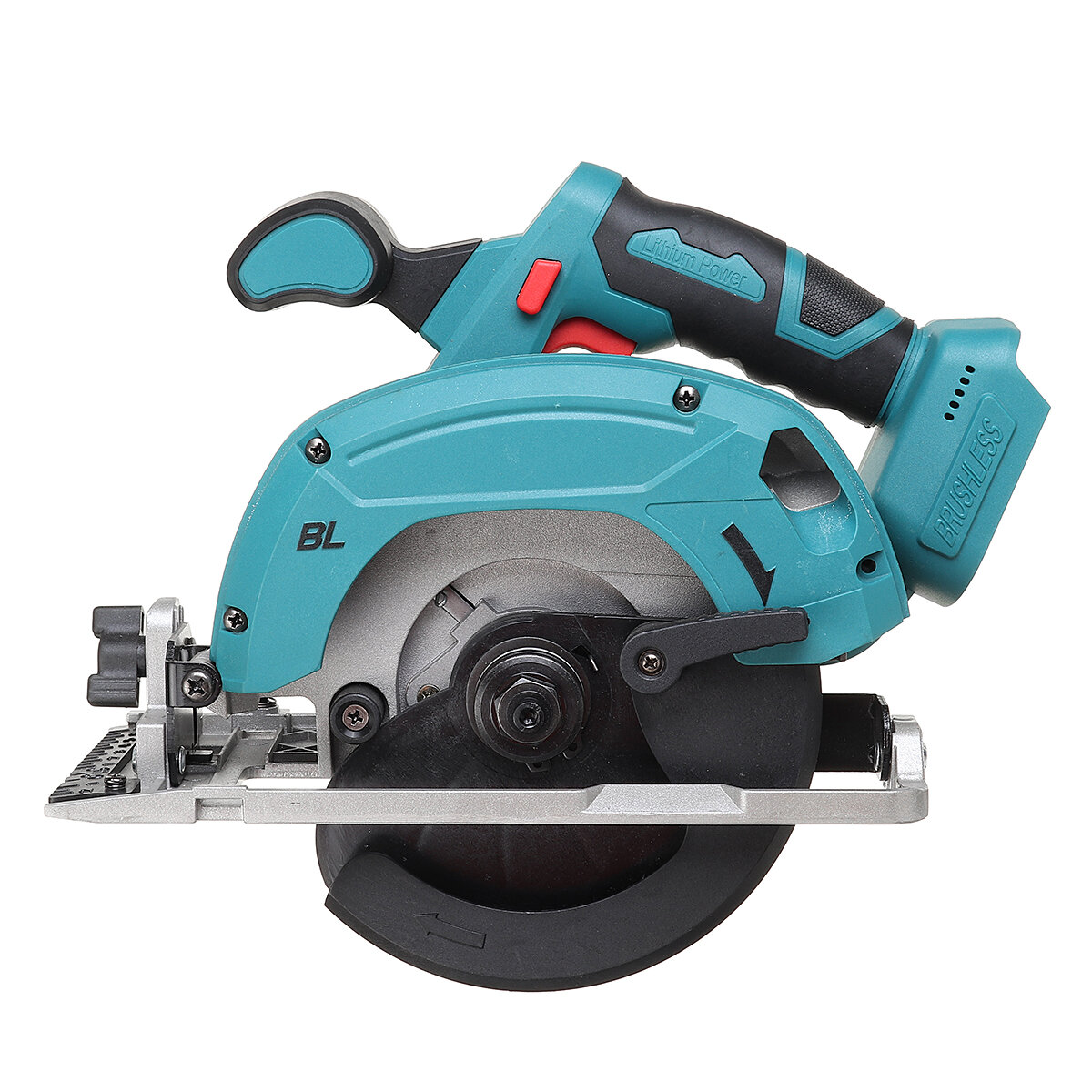 Image of Electric Circular Saw Cutting Machine Handle Power Work Heavy Duty Wood Steel Cutting Tools Fit Makita 18V Battery