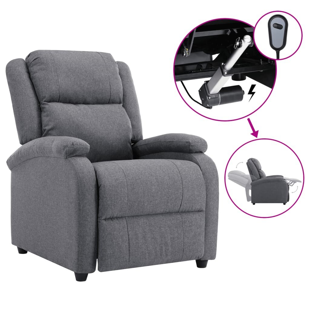 Image of Electric TV Recliner Chair Dark Gray Fabric