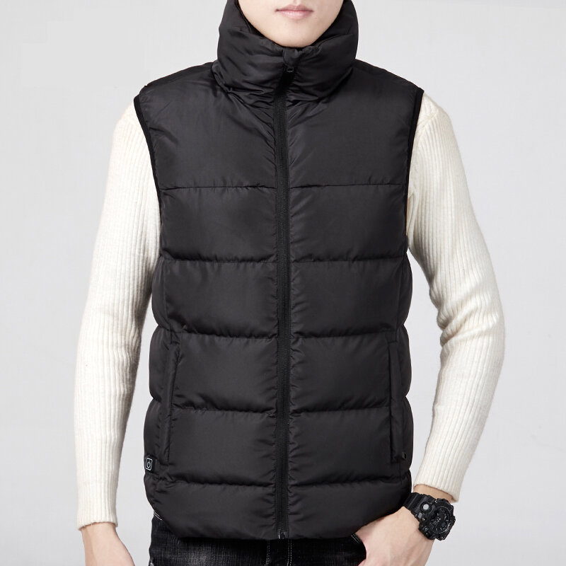 Image of Electric Vest Heated Cloth Jacket USB Warm Up Heating Pad Body Winter Warmer Men