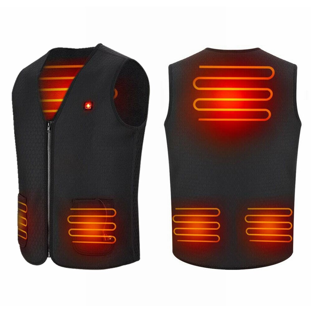 Image of Electric Vest Heated Jacket USB Warm Shoulder Back Waist Abdomen Up Heating Pad Winter Body Warmer Cloth