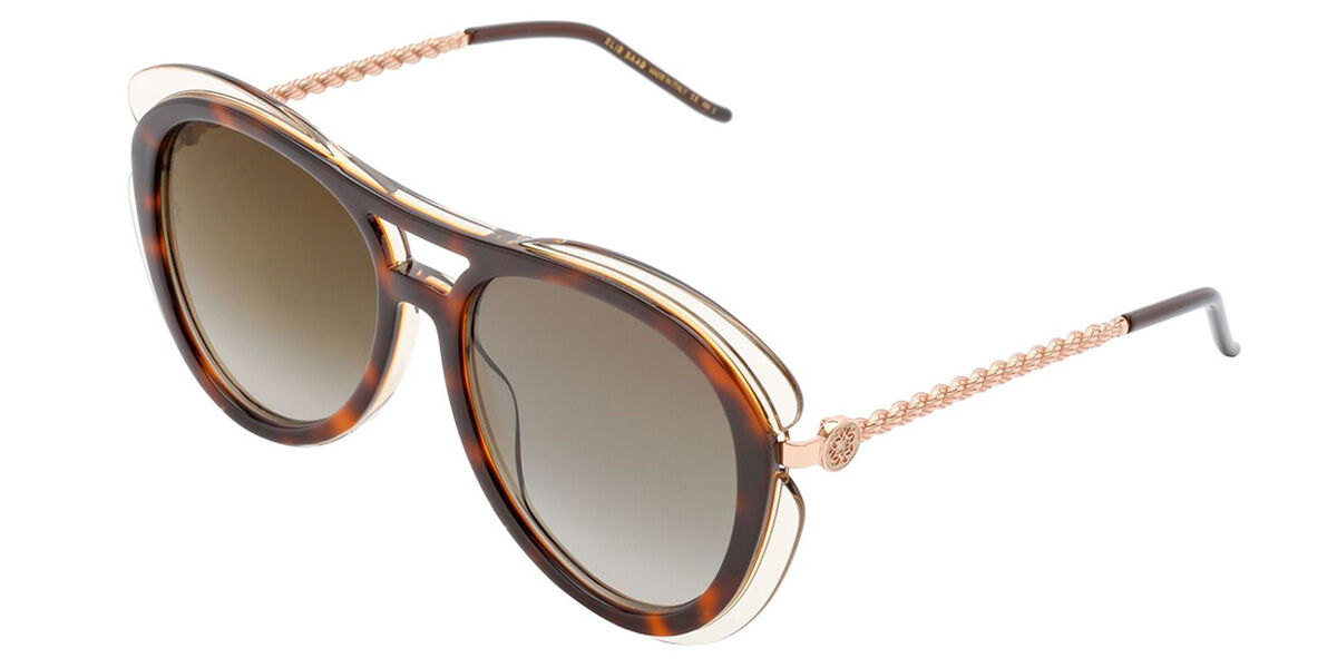 Image of Elie Saab 035/G/S 02IK Óculos de Sol Tortoiseshell Masculino PRT