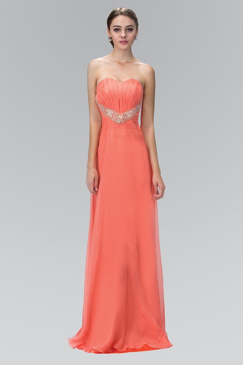 Image of Elizabeth K - GL1123 Pleated Sweetheart Bead Embellished Dress